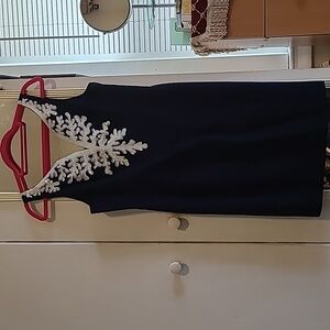 Lilly Pulitzer Elegant Dress, Size 6, Color Blue & Silver